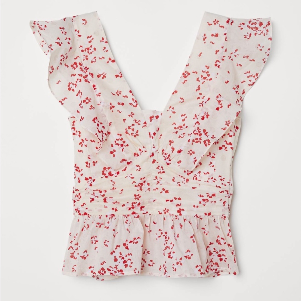 Peplum blouse floral print
